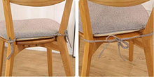 SWECOMZE 2 cuscini per sedia, 43 x 41 x 35 cm, cuscino per sedia, cuscino per sedia, con nastri, sedia da giardino (blu)