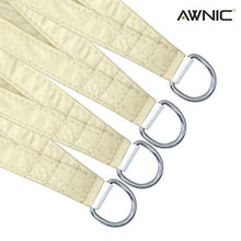 AWNIC Tenda Parasole per Esterni a Vela Impermeabile e Resistente Anti-ultravioletti Veranda per Balcone da Giardino Tenda da Sole Rettangolare Beige 3 x 3m
