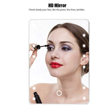 GAESHOW Specchio per Il Trucco con Touch Screen Specchio per Trucco cosmetico Illuminato da Tavolo con 16 LED dimmerabile ABS + Vetro + LED