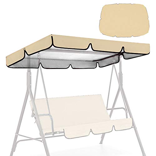 Wowlela Copertura di Ricambio Universale per Dondolo a 3 posti, Protezione UV 190x132x15cm