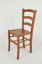 Tommychairs - Set 2 sedie modello Venice per cucina bar e sala da pranzo, robusta struttura in legno di faggio color ciliegio e seduta in legno