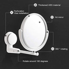 ZYCH Cosmetico Specchio Double Face Ingrandimento 10X Cosmetico da Trucco per Make up da Parete,Specchio da Trucco LED Ingrandimento con Ventosa-Bagno Make Specchio Vanity