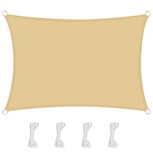TOPLUS Sunnest Life Tenda a Vela Parasole Rettangolare Protezione Raggi UV per Giardino, terrazza, Campeggio (3 * 4 Beige)