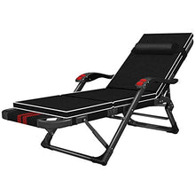 SHUAIIJUAN Sedia per il tempo libero domestico Sdraio Outdoor pieghevole Chaise Lounge Chair gravità zero sedie a sdraio regolabili sdraio Patio Adagiarsi for Travel Yard Beach Pool Max.200kg - Nero