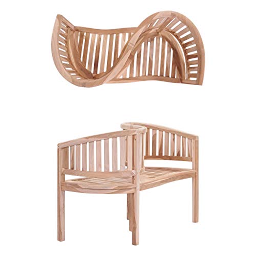 Festnight Panchina da Giardino, Panchina da Esterno 120 cm in Massello di Teak