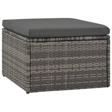 vidaXL Set Divani da Giardino 4 pz con Cuscini Polyrattan Grigio Sofa Esterni