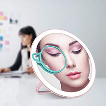 Specchio per Trucco a LED, Specchio per Trucco Illuminato, ingrandimento 3X, Regolazione dell'angolo di 180 °, Design di Ricarica USB, Design Semplice ed Elegante, Specchio da Viaggio a LED