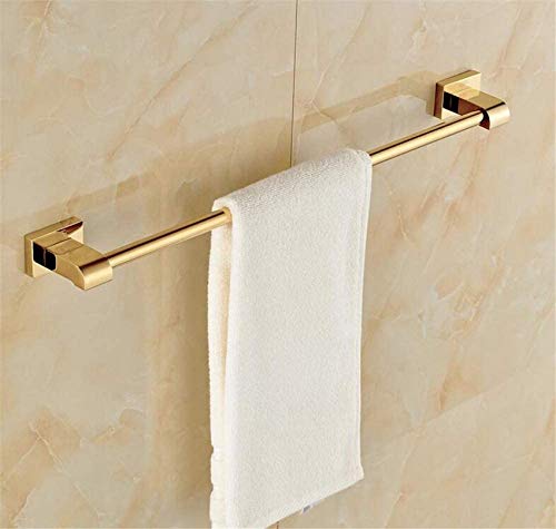 MFLASMF Portasciugamani Europeo Tutto in Rame, portasciugamani unipolare Dorato, portasciugamani con Superficie Spazzolata antiruggine per Bagno, Cucina, Ufficio.Punch-C 50 cm (20 Pollici)
