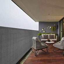 Longdafei - Telo per balcone, protezione dai raggi UV, resistente alle intemperie, con fascette stringicavo, tessuto speciale HDPE, 5 m (90 x 500 cm), colore: grigio