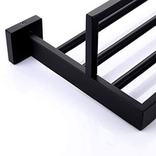 JKCKHA Northern Europe. Tovagliolo di Bagno Rails, 304 in Acciaio Inox Satinato Nero portasciugamani Accessori da Bagno Mensola Portasciugamani