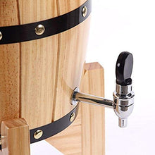 HWhome Verticale Botti di Rovere per Vino Rosso Botte di Invecchiamento 3L in Rovere, Botte di Vino Verticale con Rivestimento in Acciaio Inossidabile per Birra alla Spina, Whisky