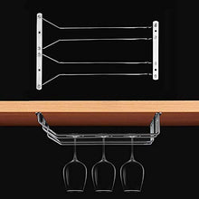 Vetro Dimensioni Holder: 34 * 21,8 * 11,6 Centimetri, MICLAN Doppia Fila in Acciaio Inox Hanging Wine ZhangguoHao