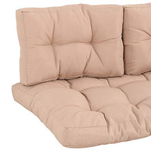 Outsunny Cuscineria per Pallet Set 3 Cuscini per Seduta e Schienale di Divani Panca con Bancali, Poliestere Beige