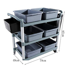 MEI XU Carrelli Di Stoccaggio Carrello portautensili - Albergo di raccolta in plastica spessa Carro raccolta Ciotola Car Collection Car Plate Carrello a tre livelli per il servizio di trasporto Carrel