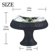 Set di 4 maniglie rotonde per armadio da cucina, credenza, cassettiera, cassettiera, con viti, per cucina, comò, armadietto, bagno, armadio, Natale dorato fiocco di neve