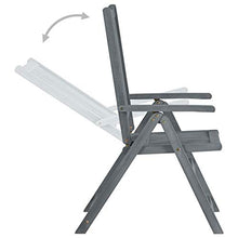 Tidyard Set 5/7 pz da Pranzo da Giardino in Legno Massello di Acacia Grigio,Set Tavolo e Sedie da Giardino per Esterno in Legno,Set Tavolo Estensibile Allongabile e 4/6 Sedie da Giardino in Legno