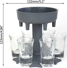 LHDD - Dispenser e porta bicchierini da 6 pezzi per riempire liquidi, mini erogatori di birra, dispenser per bar, dispenser per cocktail (senza bicchieri), grigio
