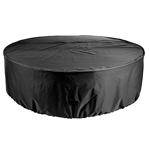 XXYANZI Copertura Tavolo da Giardino 76x58cm, Rotondo Coperture Esterne Antipioggia Anti Vento Sole Neve, per Giardino Esterno Arredo. - Nero