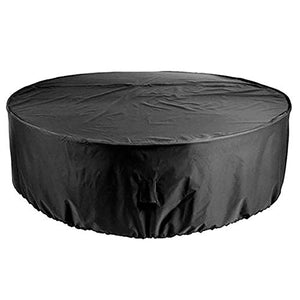 XXYANZI Copertura Tavolo da Giardino 76x58cm, Rotondo Coperture Esterne Antipioggia Anti Vento Sole Neve, per Giardino Esterno Arredo. - Nero