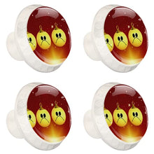 Maniglie per cassetti Manopole per cassetti Manopole rotonde Confezione da 4 per armadietto, cassetti, cassettiere, cassettiere ecc - Natale