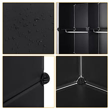 WOLTU DIY Armadirtto a Cubo Grande Guardaroba Modulare Scarpiera per Stanzino e Ripostiglio Bianco+Nero SR0090sw