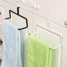 DOITOOL 2 pezzi Porta asciugamani da cucina sopra larmadio Portasciugamani da appendere sopra la Porta da cucina per interno o esterno delle porte porta strofinacci cucina (nero)