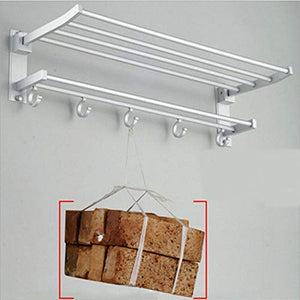 MBYW, portasciugamani moderno e minimalista ad alto carico portasciugamani da bagno, portasciugamani in alluminio, porta asciugamani doppio pieghevole per bagno, camera da letto, cucina