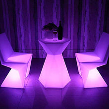 Wlnnes Chair Ricaricabile a LED LED Ricaricabile Chair Tavolino Creativo con 16RGB remoto Regola Illuminazione a Colori Esterni Casa di sede della Sedia Tavolo Terra Partito Pool Bar