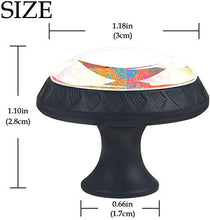Forme con forme e linee ripetute orientali Decorazione autentica asiatica Pomelli per Porta Set di 4 Pomelli per Mobili Manopole per Cassetti Cucina Armadio Vetro