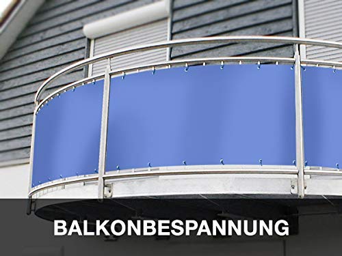 Paravento per balcone – Bordo su misura in PVC/telone per camion | BLICK – e antivento | Estremamente robusto – Diversi colori e dimensioni (90 cm x 300 cm, antracite RAL7016)