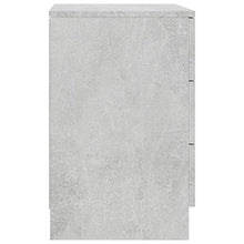 Tidyard Comodini 2 pz Grigio Cemento 38x35x65 cm in Truciolato