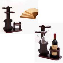 ZHIQ Portabottiglie di Vino, Portabottiglie in Legno, Ripiano Portabottiglie in Piedi, Ripiano per Vino a Forma di Violino