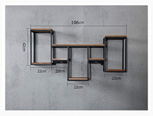 KANJJ-YU Vino Mensola Metallo Ferro for Bar |Legno Wine Glass Holder |Stand Vino |Holder Calice |A Parete Wine Cooler |Wall Hanging Cube mensola Vino
