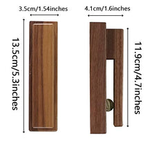 JINMURY Porta Asciugamani Moderno in Legno, Set di 2 Ganci Autoadesivi da Parete Per Asciugamani da Bagno e Cucina, Durevole, di Facile Installazione, Noce Nera