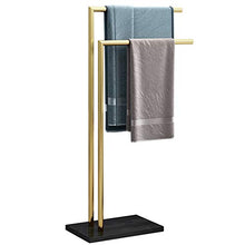 Towel Rack Portasciugamani da Bagno Mensola portasciugamani Non Forata Portasciugamani a Doppia Barra per Bagno Portasciugamani da Terra Materiale in Ottone Portasciugamani da Bagno/Cucina