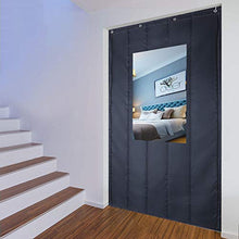 WUZMING Isolamento Termico Tenda A Prova di Vento Tenere Caldo Inverno Addensare Tenda Termica per Porta, per Corridoio Patio Porte, con Finestra Visiva