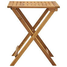 FAMIROSA Set da Bistrot 3 pz Pieghevole con Cuscini Massello di Acacia-0275