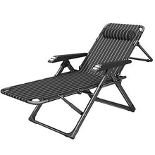AI LI WEI SHUAIIJUAN Sedia per Il Tempo Libero Domestico Pieghevole Chaise Lounge Sedia reclinabile Regolabili Sedie Sdraio reclinabili for Outdoor Patio Beach Camping Piscina Yard Max.200kg - Nero