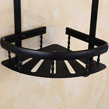 HYYDP Mensole Bagno Mensole da Bagno a Due Piani Nere, Rack da Basket a Due Piani in Alluminio Spaziale, mensole da Bagno