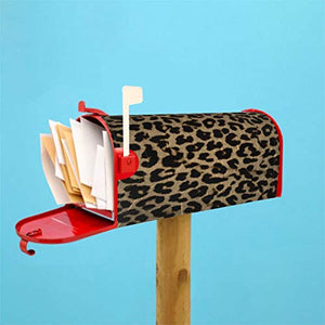 Copertura magnetica per cassetta postale in stile vintage, con stampa leopardo, per decorazione giardino, cortile, dimensioni standard 53 x 45 cm