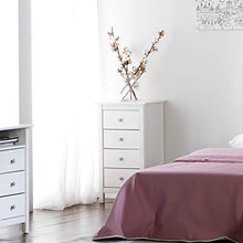 VS Venta-stock Cassettiera Berna Bianco con 4 cassetti, Realizzato in Pino Massiccio
