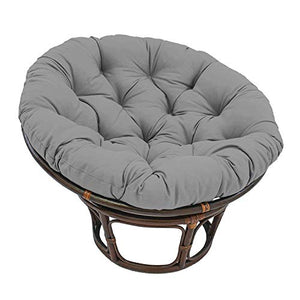 Papasan Patio Chair Cushion ESTERNO Cuscini Sedili Uovo Da Esterno Overtuffed Patio Denso Appeso Amaca D'uovo Swings Sedia Cuscino 100cm 【Sedia Non Inclusa】(Color:grigio)