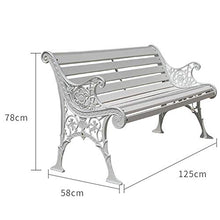 Sedia a sdraio per terrazza da esterno con panchina, Panche decorative da giardino in ghisa in legno massello anticorrosione e antiruggine,Sedie di riposo e attesa dell'ospedale del centro commercia