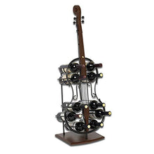 LNDDB Cremagliere del Vino Scaffale di Metallo del Pavimento del Pavimento di Isolato Nero 10 Ornamento della Bottiglia Decor Kitchen Cellar (Chitarra)
