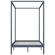SKM Giroletto a Baldacchino Grigio Legno Massello di Pino 140x200cm