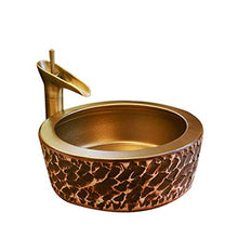 WEHOLY Lavabo in Resina Pietra Naturale Ovale da Incasso Bagno Rotondo Lavabo Europeo retrò Lavabo Jingdezhen Ceramica Hotel Lavabo antispruzzo