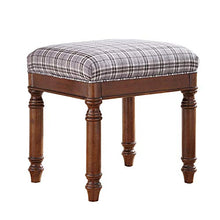 Vanity Benches Sgabello da Toeletta, Sgabelli per Il Trucco, Sgabello da Bagno Retro Camera da Letto, capacità 150 kg, Montaggio Facile, Marrone, Bianco, 46x35x46cm