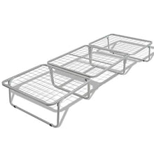 SKM Letto Pieghevole con Materasso Bianco in Acciaio 70x200 cm
