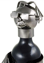 Brubaker - Portabottiglie da Vino, Modello Quad con Pilota, Oggetto Decorativo in Metallo Argentato, Supporto per Bottiglie con Biglietto d'auguri per Regalo