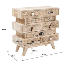 Kare Kommode Puro Butterfly Moebel, Legno, Marrone Chiaro, 60x65x30 cm